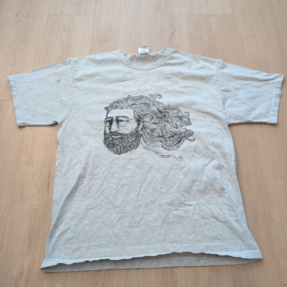 VTG Jerry Garcia Tribute T-Shirt XL Grateful Dead 1942-1995 Art Tee